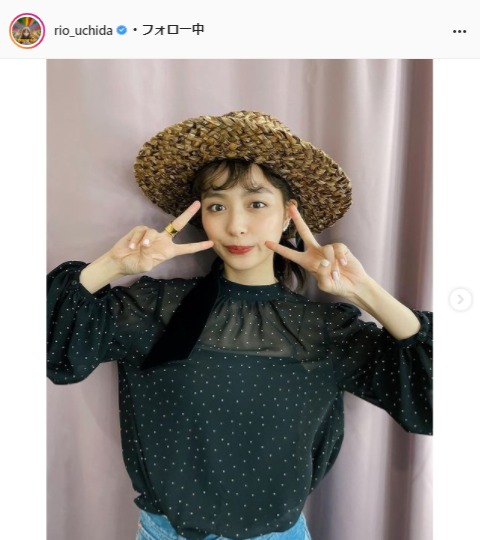 内田理央の麦わら帽子 ダブルピースに 可愛い海賊さん お似合いですね の声 Tv Life Web