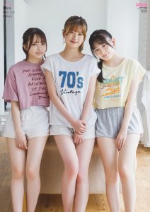 石橋颯・竹本くるみ・松岡はな（HKT48）「BOMB」10月号TSUTAYAほか店舗限定版両面超BIGポスター