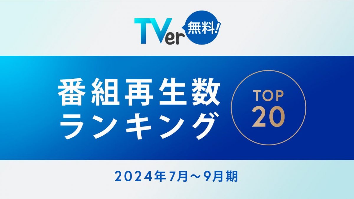 TVer「番組再生数ランキング」